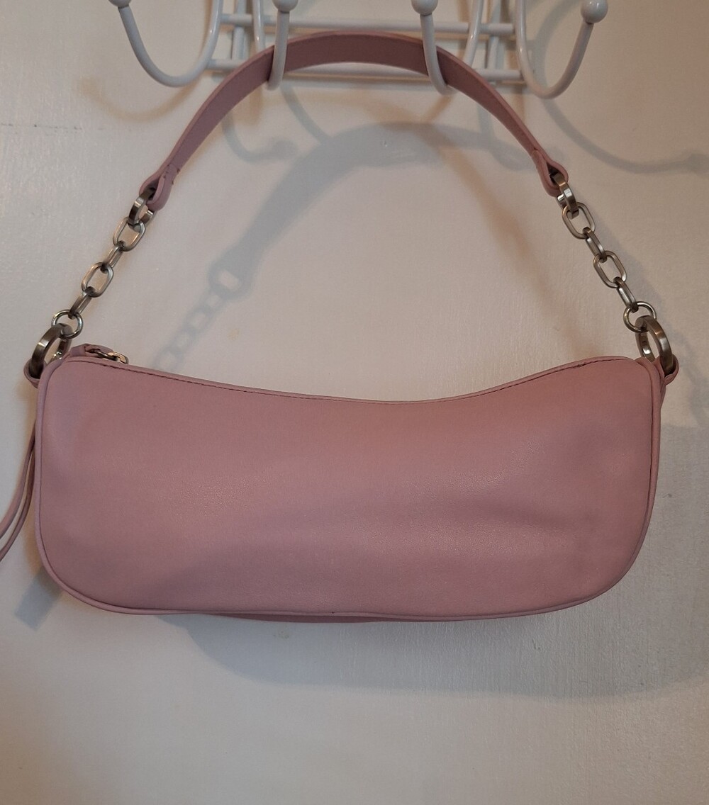 Ann Taylor Blush Pink Shoulder Bag with Chain Accent